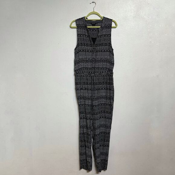 Lucky Brand Black Aztec Jumpsuit Sz S - Picture 1 of 11